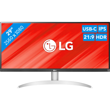 LG 29WQ600-W 29" UltraWide Monitor - 2560 x 1080, HDMI, DisplayPort, USB-C, 100Hz - Stunning Visuals & Seamless Connectivity!